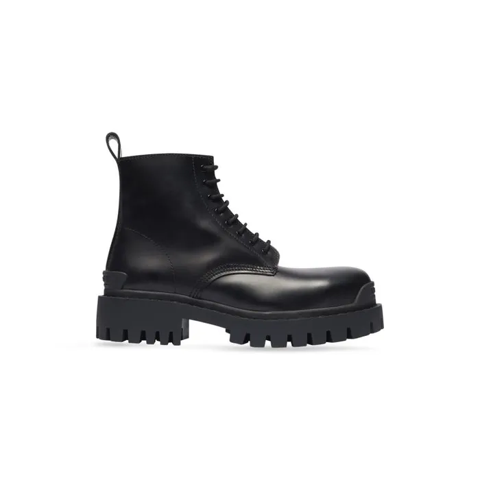 Balenciaga Boots and Derbies Men Men039s Strike Laceup Boot In Black Black
