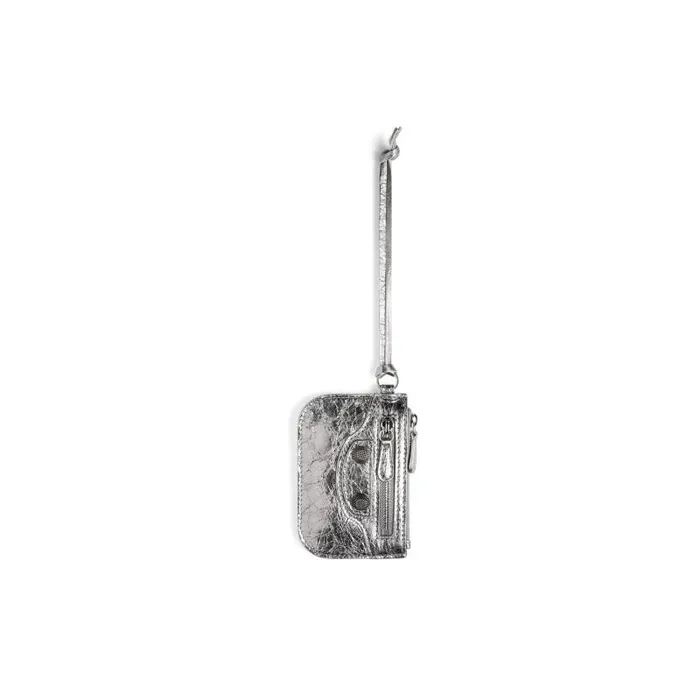 Balenciaga Card Holders Women Women039s Le Cagole Coin Purse Metallized In Silver Silver Balenciaga Card Holders Women Women039s Le Cagole Coin Purse Metallized In Silver Silver