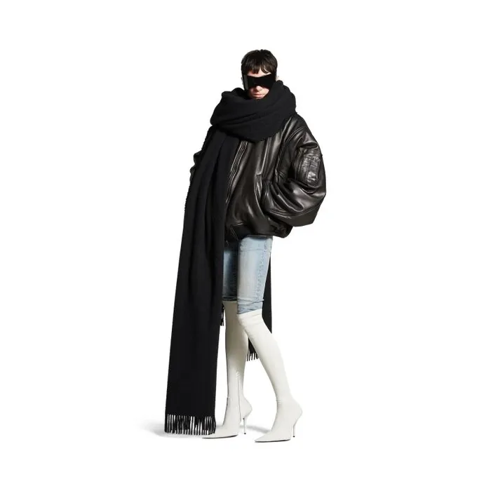 Balenciaga Coats and Jackets Women Bomber Leather Jacket In Black Black Balenciaga Coats and Jackets Women Bomber Leather Jacket In Black Black