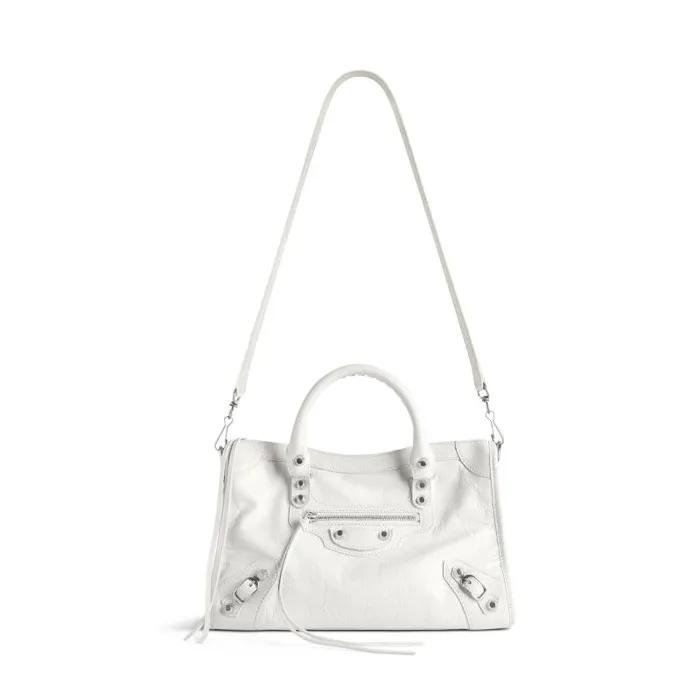 Balenciaga Handbags WomenMen Le City Small Bag In White White Balenciaga Handbags WomenMen Le City Small Bag In White White