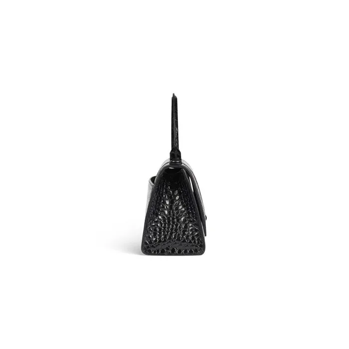 Balenciaga Handbags Women Women039s Hourglass Small Handbag Crocodile Embossed In Black Black Balenciaga Handbags Women Women039s Hourglass Small Handbag Crocodile Embossed In Black Black