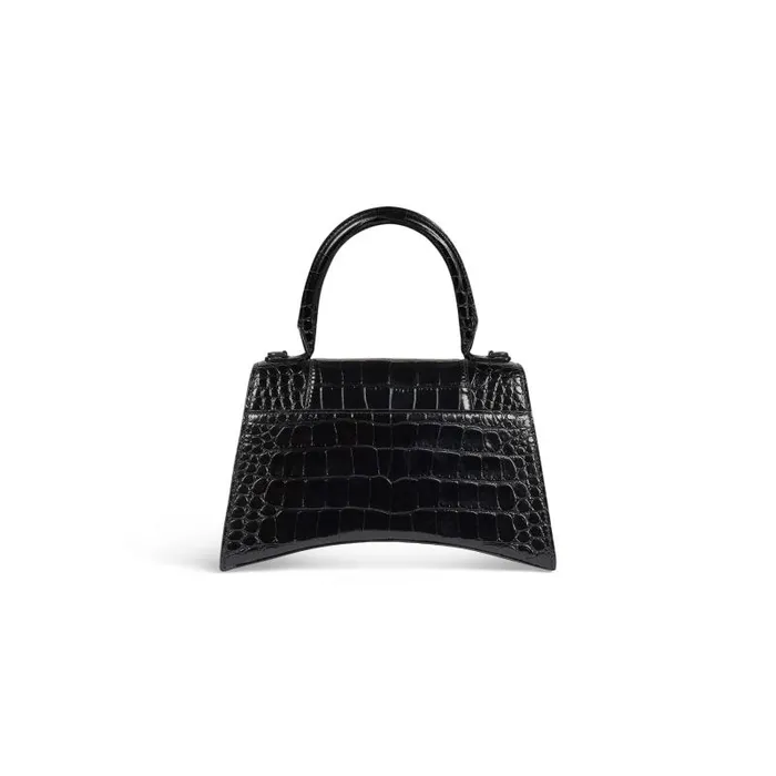 Balenciaga Handbags Women Women039s Hourglass Small Handbag Crocodile Embossed In Black Black Balenciaga Handbags Women Women039s Hourglass Small Handbag Crocodile Embossed In Black Black