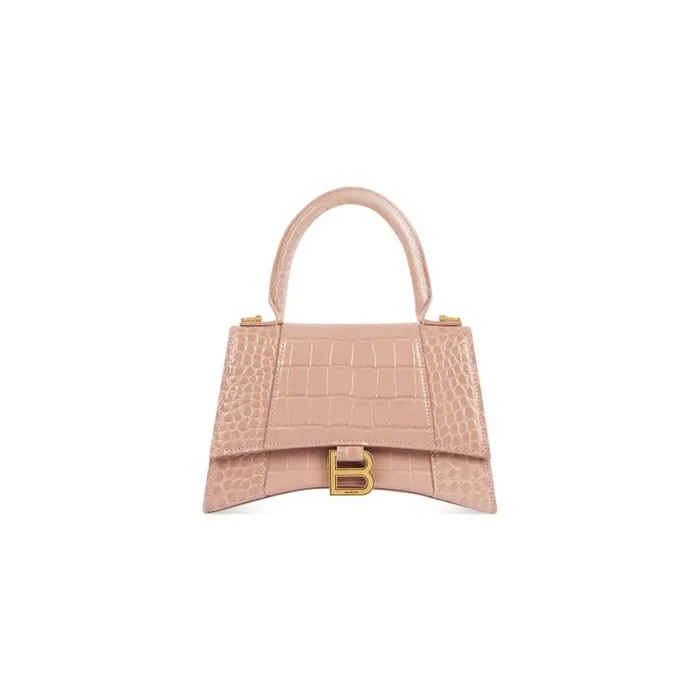 Balenciaga Handbags Women Women039s Hourglass Small Handbag Crocodile Embossed In Nude Nude Balenciaga Handbags Women Women039s Hourglass Small Handbag Crocodile Embossed In Nude Nude