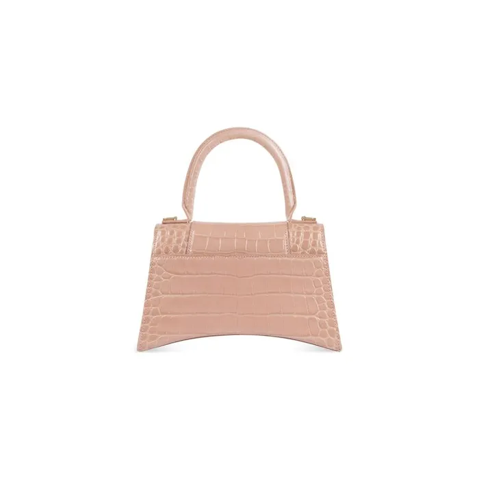 Balenciaga Handbags Women Women039s Hourglass Small Handbag Crocodile Embossed In Nude Nude Balenciaga Handbags Women Women039s Hourglass Small Handbag Crocodile Embossed In Nude Nude