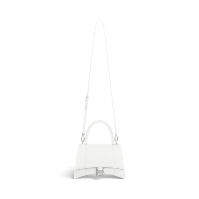 Balenciaga Handbags Women Women039s Hourglass Small Handbag Crocodile Embossed In White White Balenciaga Handbags Women Women039s Hourglass Small Handbag Crocodile Embossed In White White
