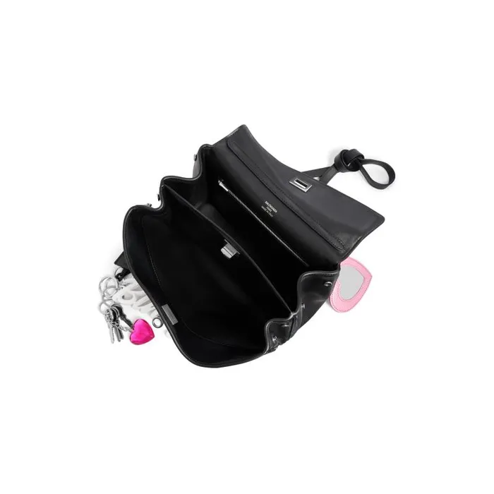 Balenciaga Handbags Women Women039s Rodeo Small Handbag Used Effect With One Charm In Black Black Balenciaga Handbags Women Women039s Rodeo Small Handbag Used Effect With One Charm In Black Black