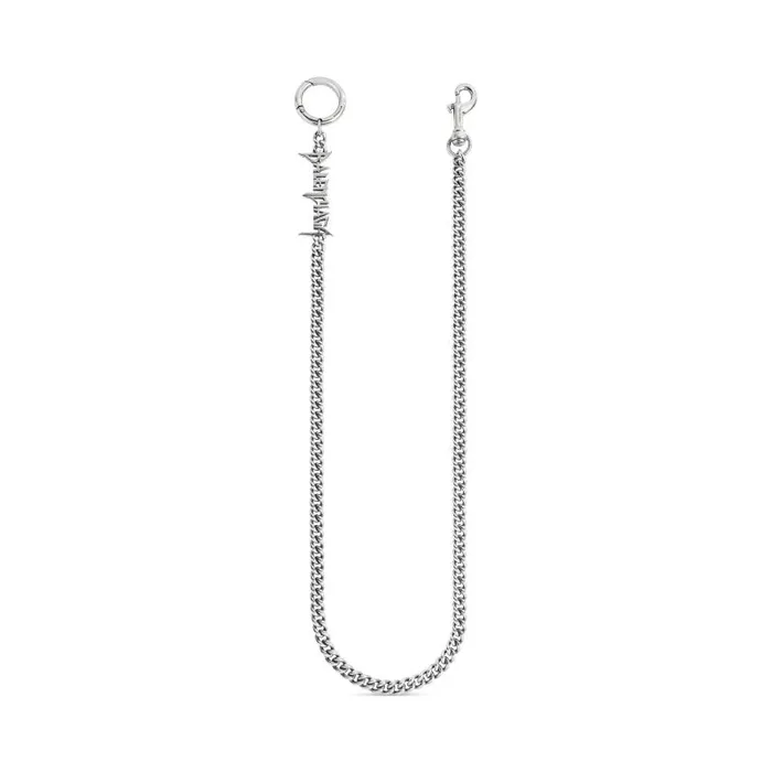 Balenciaga Jewelry Men Typo Metal Trouser Chain In Silver Silver