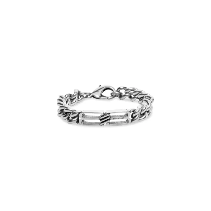 Balenciaga Jewelry WomenMen Bb Icon Gourmette Bracelet In Antique Silver Antique Silver Balenciaga Jewelry WomenMen Bb Icon Gourmette Bracelet In Antique Silver Antique Silver
