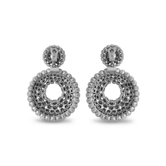 Balenciaga Jewelry Women Women039s Palazzo Round Earrings In Antique Silver Antique Silver Balenciaga Jewelry Women Women039s Palazzo Round Earrings In Antique Silver Antique Silver