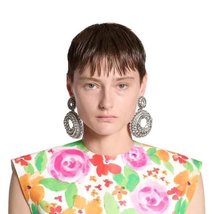 Balenciaga Jewelry Women Women039s Palazzo Round Earrings In Antique Silver Antique Silver Balenciaga Jewelry Women Women039s Palazzo Round Earrings In Antique Silver Antique Silver