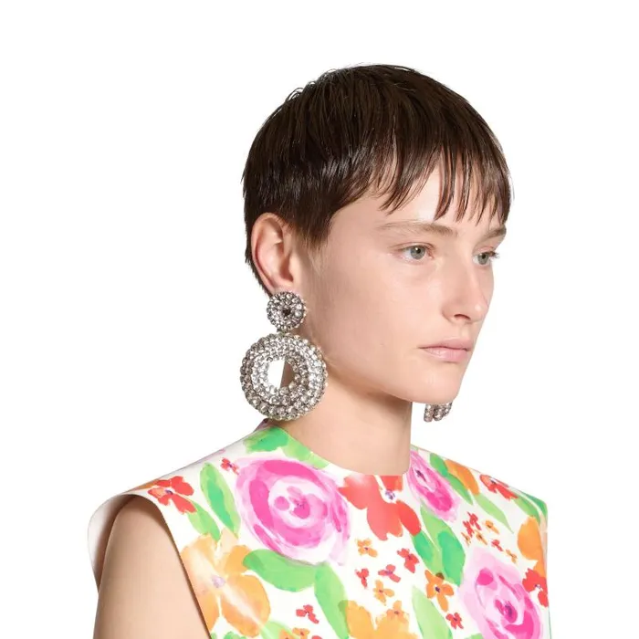 Balenciaga Jewelry Women Women039s Palazzo Round Earrings In Antique Silver Antique Silver Balenciaga Jewelry Women Women039s Palazzo Round Earrings In Antique Silver Antique Silver