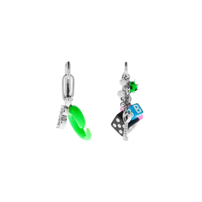 Balenciaga Jewelry Women Women039s Pigalle Collector Earring In Silvermulticolor Silvermulticolor Balenciaga Jewelry Women Women039s Pigalle Collector Earring In Silvermulticolor Silvermulticolor