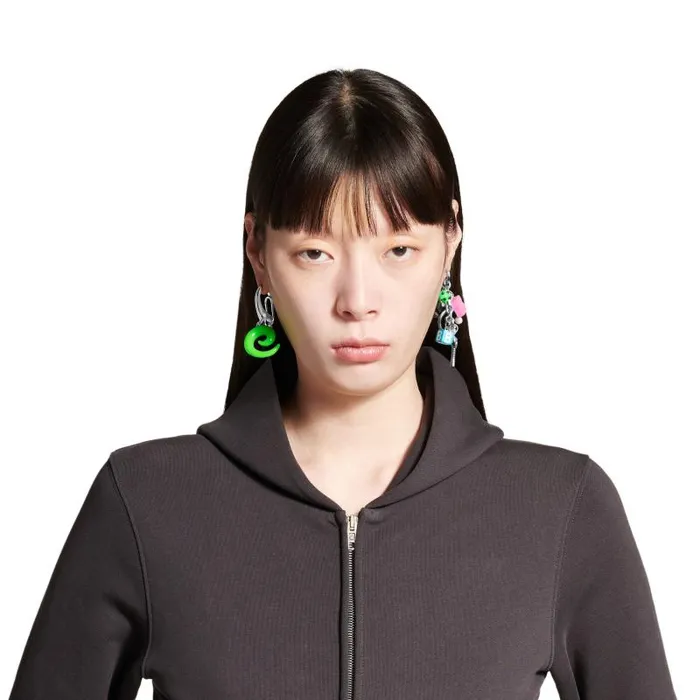 Balenciaga Jewelry Women Women039s Pigalle Collector Earring In Silvermulticolor Silvermulticolor Balenciaga Jewelry Women Women039s Pigalle Collector Earring In Silvermulticolor Silvermulticolor