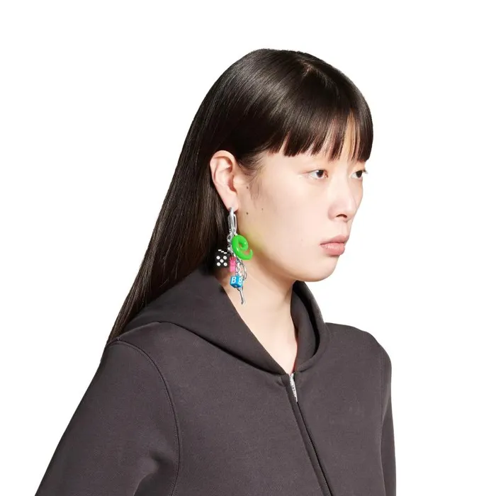 Balenciaga Jewelry Women Women039s Pigalle Collector Earring In Silvermulticolor Silvermulticolor Balenciaga Jewelry Women Women039s Pigalle Collector Earring In Silvermulticolor Silvermulticolor