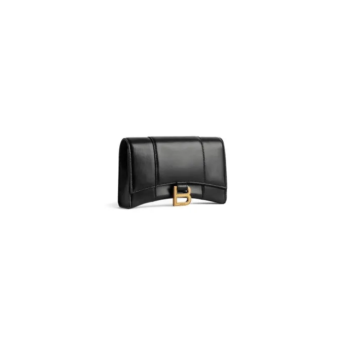 Balenciaga Mini Bags Women Women039s Hourglass Wallet On Chain Box In Black Black Balenciaga Mini Bags Women Women039s Hourglass Wallet On Chain Box In Black Black
