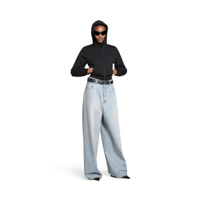 Balenciaga Pants WomenMen Baggy Pants In Light Blue Light Blue