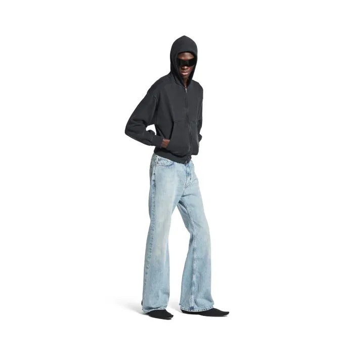 Balenciaga Pants WomenMen Flared Pants In Light Blue Light Blue