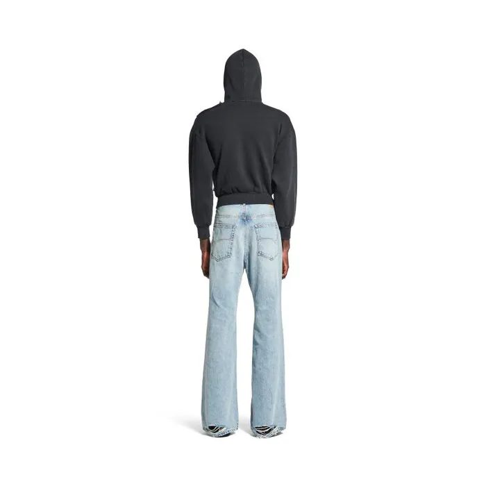 Balenciaga Pants WomenMen Flared Pants In Light Blue Light Blue