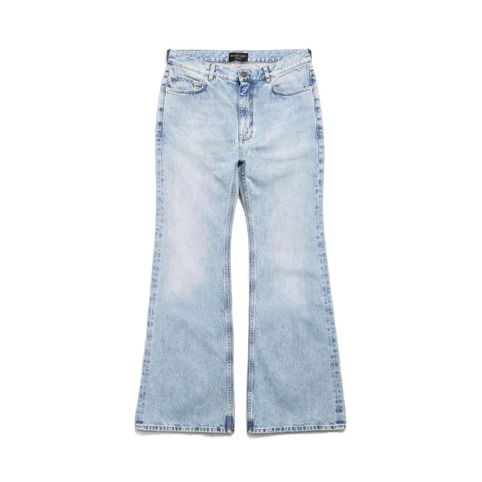 Balenciaga Pants WomenMen Flared Pants In Light Blue Light Blue