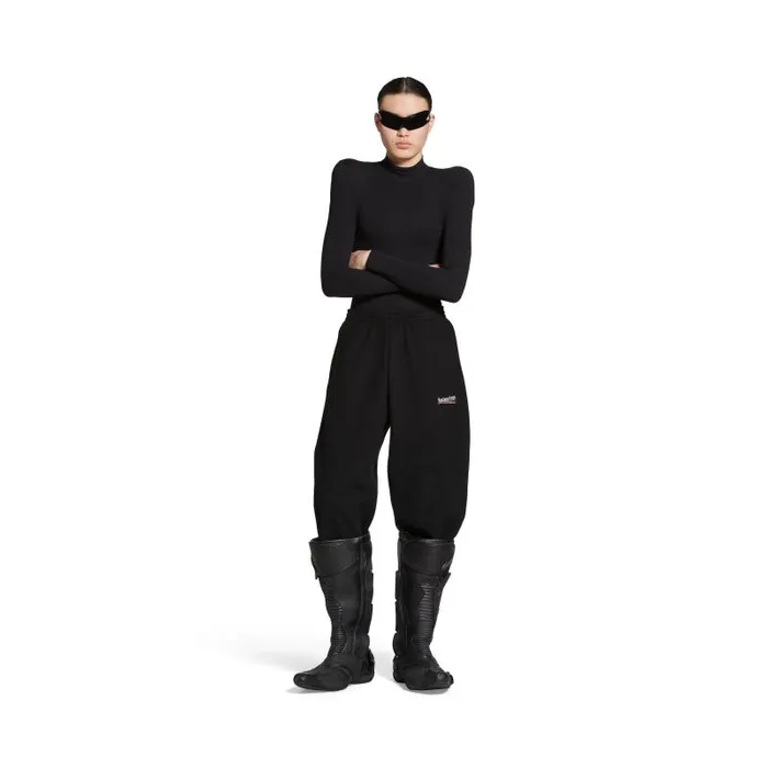 Balenciaga Pants WomenMen Political Campaign Baggy Sweatpants In Black Black