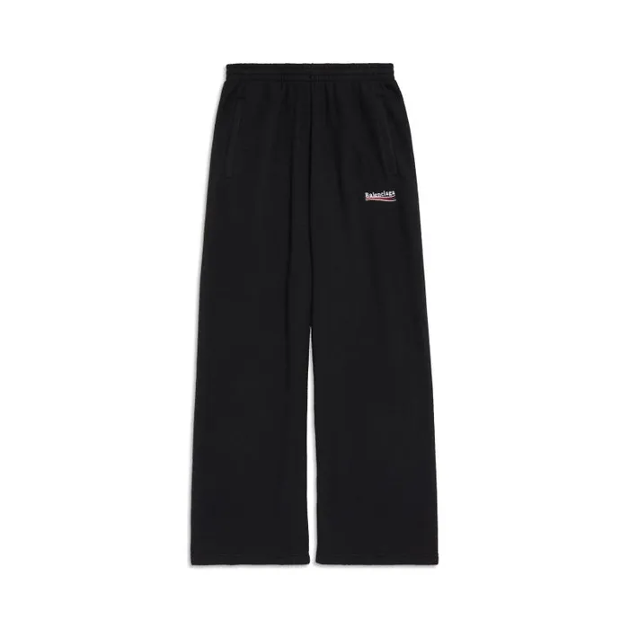 Balenciaga Pants WomenMen Political Campaign Baggy Sweatpants In Black Black Balenciaga Pants WomenMen Political Campaign Baggy Sweatpants In Black Black