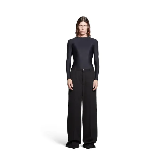 Balenciaga Pants WomenMen Regular Fit Tailored Pants In Black Black