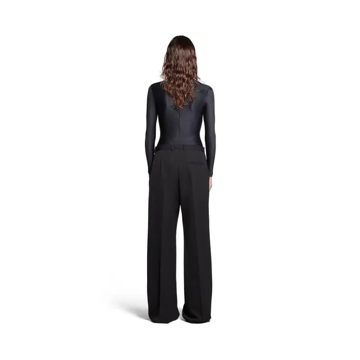 Balenciaga Pants WomenMen Regular Fit Tailored Pants In Black Black Balenciaga Pants WomenMen Regular Fit Tailored Pants In Black Black