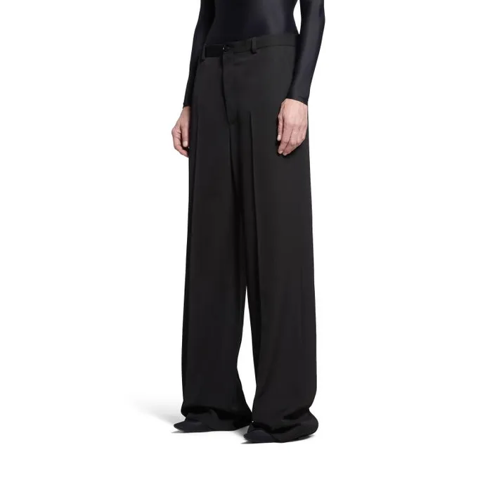 Balenciaga Pants WomenMen Regular Fit Tailored Pants In Black Black Balenciaga Pants WomenMen Regular Fit Tailored Pants In Black Black
