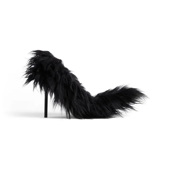 Balenciaga Pumps and Heels Women Women039s Flex Fur 110mm Pump In Black Black Balenciaga Pumps and Heels Women Women039s Flex Fur 110mm Pump In Black Black