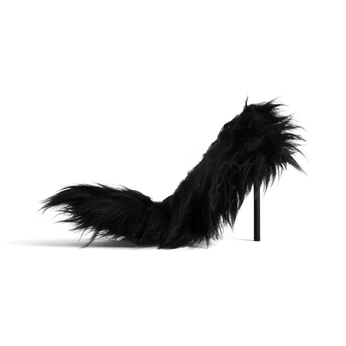 Balenciaga Pumps and Heels Women Women039s Flex Fur 110mm Pump In Black Black Balenciaga Pumps and Heels Women Women039s Flex Fur 110mm Pump In Black Black