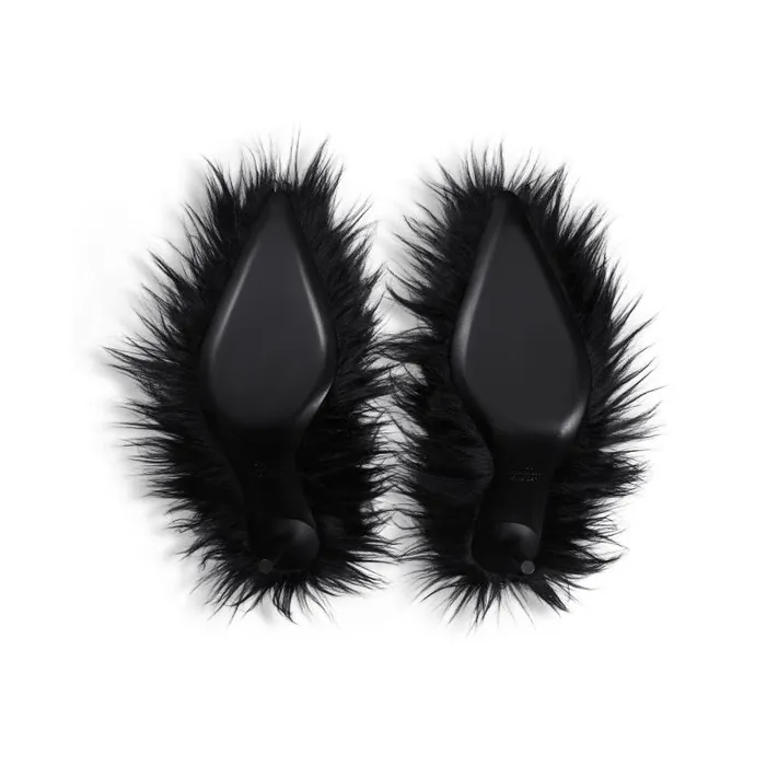 Balenciaga Pumps and Heels Women Women039s Flex Fur 110mm Pump In Black Black Balenciaga Pumps and Heels Women Women039s Flex Fur 110mm Pump In Black Black