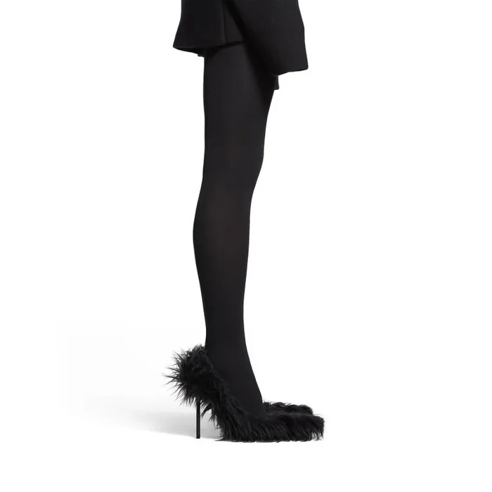 Balenciaga Pumps and Heels Women Women039s Flex Fur 110mm Pump In Black Black Balenciaga Pumps and Heels Women Women039s Flex Fur 110mm Pump In Black Black