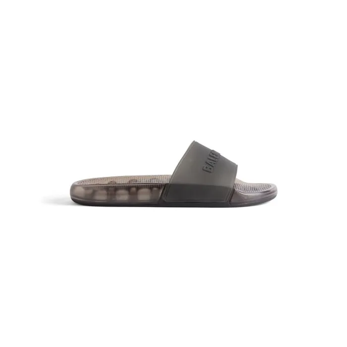 Balenciaga Sandals and Mules Men Men039s Pool Transparent Slide Sandal In Black Black Balenciaga Sandals and Mules Men Men039s Pool Transparent Slide Sandal In Black Black