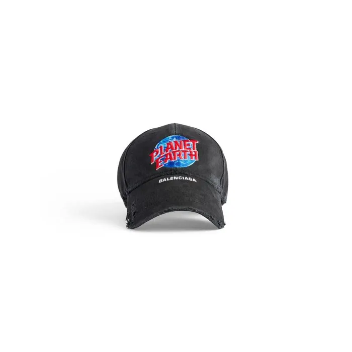 Balenciaga Scarves and Caps Men Men039s Planet Earth Cap In Black Black