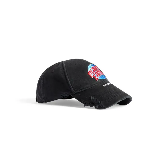 Balenciaga Scarves and Caps Men Men039s Planet Earth Cap In Black Black Balenciaga Scarves and Caps Men Men039s Planet Earth Cap In Black Black