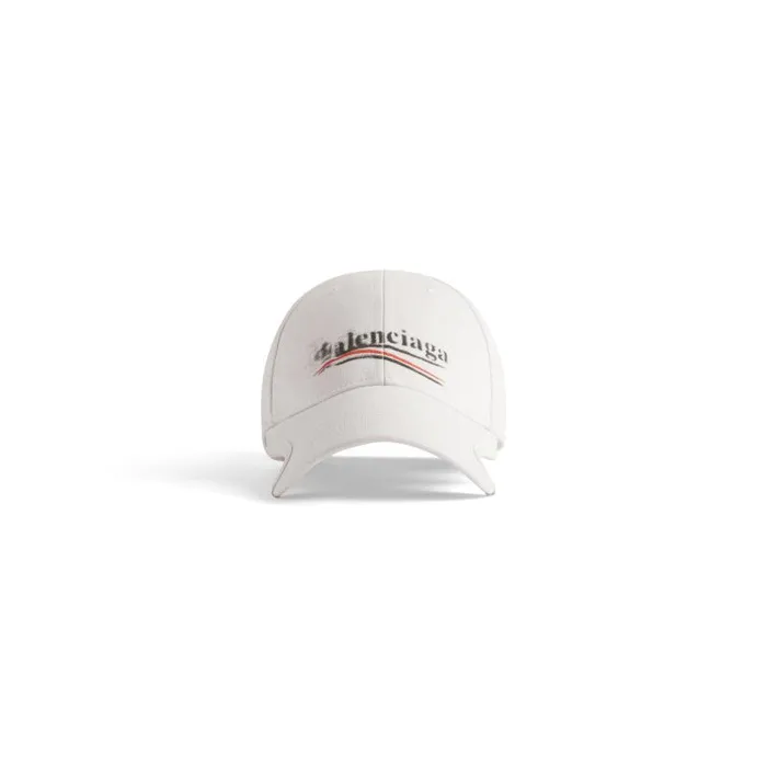 Balenciaga Scarves and Caps Men Political Stencil Cap In Off Whiteblack Off Whiteblack Balenciaga Scarves and Caps Men Political Stencil Cap In Off Whiteblack Off Whiteblack
