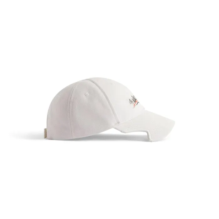 Balenciaga Scarves and Caps Men Political Stencil Cap In Off Whiteblack Off Whiteblack Balenciaga Scarves and Caps Men Political Stencil Cap In Off Whiteblack Off Whiteblack