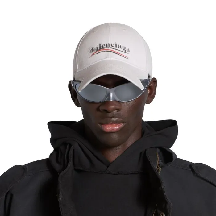 Balenciaga Scarves and Caps Men Political Stencil Cap In Off Whiteblack Off Whiteblack Balenciaga Scarves and Caps Men Political Stencil Cap In Off Whiteblack Off Whiteblack