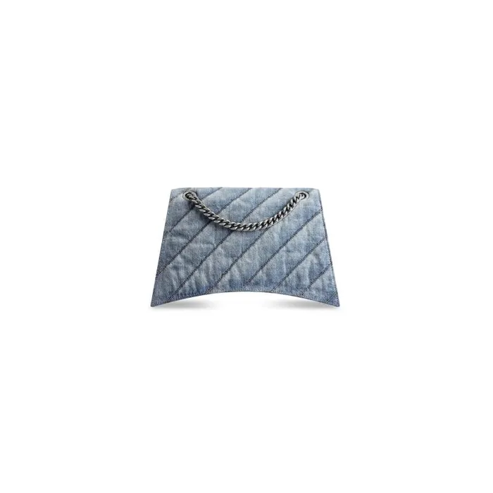 Balenciaga Shoulder Bags Women Women039s Crush Medium Chain Bag Quilted Denim In Blue Blue Balenciaga Shoulder Bags Women Women039s Crush Medium Chain Bag Quilted Denim In Blue Blue