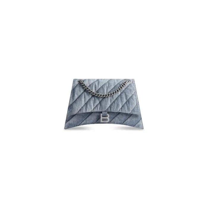 Balenciaga Shoulder Bags Women Women039s Crush Medium Chain Bag Quilted Denim In Blue Blue Balenciaga Shoulder Bags Women Women039s Crush Medium Chain Bag Quilted Denim In Blue Blue