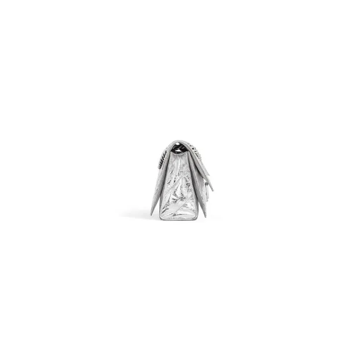 Balenciaga Shoulder Bags Women Women039s Crush Small Chain Bag Metallized Quilted In Silver Silver Balenciaga Shoulder Bags Women Women039s Crush Small Chain Bag Metallized Quilted In Silver Silver