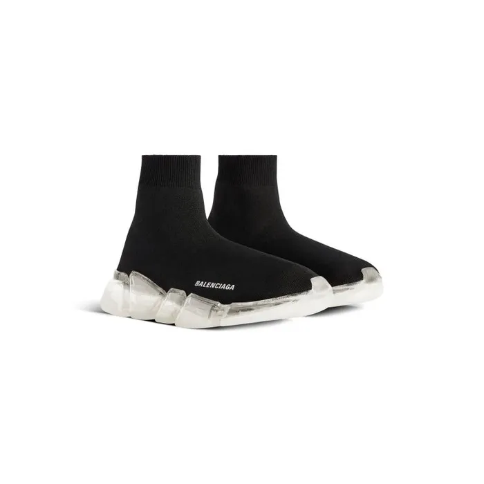 Balenciaga Sneakers Men Men039s Speed 20 Full Clear Sole Recycled Knit Sneaker In Black Black Balenciaga Sneakers Men Men039s Speed 20 Full Clear Sole Recycled Knit Sneaker In Black Black