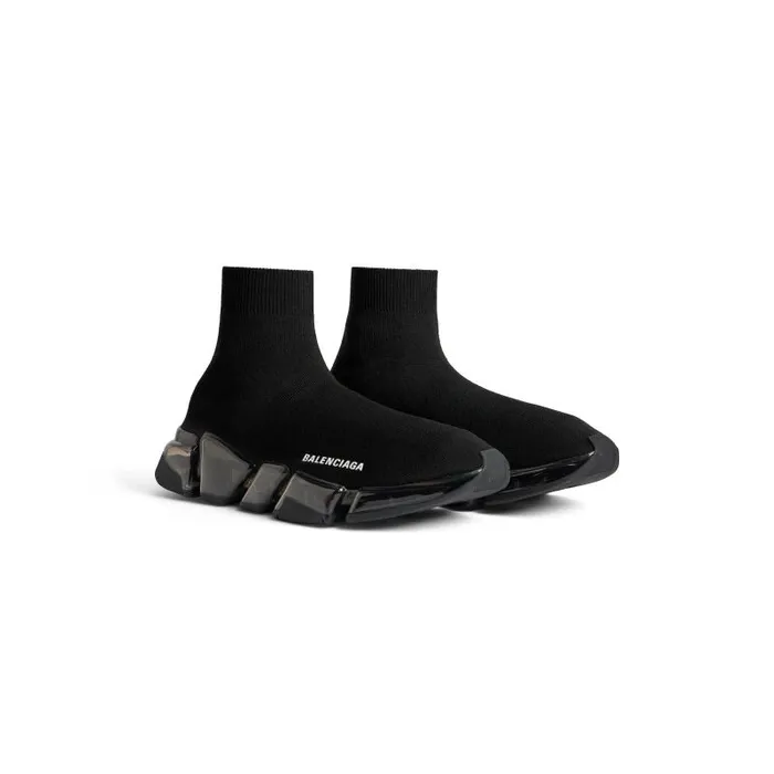 Balenciaga Sneakers Women Women039s Speed 20 Full Clear Sole Recycled Knit Sneaker In Black Black Balenciaga Sneakers Women Women039s Speed 20 Full Clear Sole Recycled Knit Sneaker In Black Black