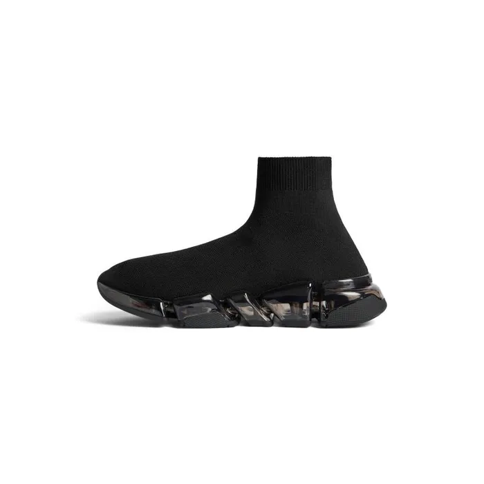 Balenciaga Sneakers Women Women039s Speed 20 Full Clear Sole Recycled Knit Sneaker In Black Black Balenciaga Sneakers Women Women039s Speed 20 Full Clear Sole Recycled Knit Sneaker In Black Black