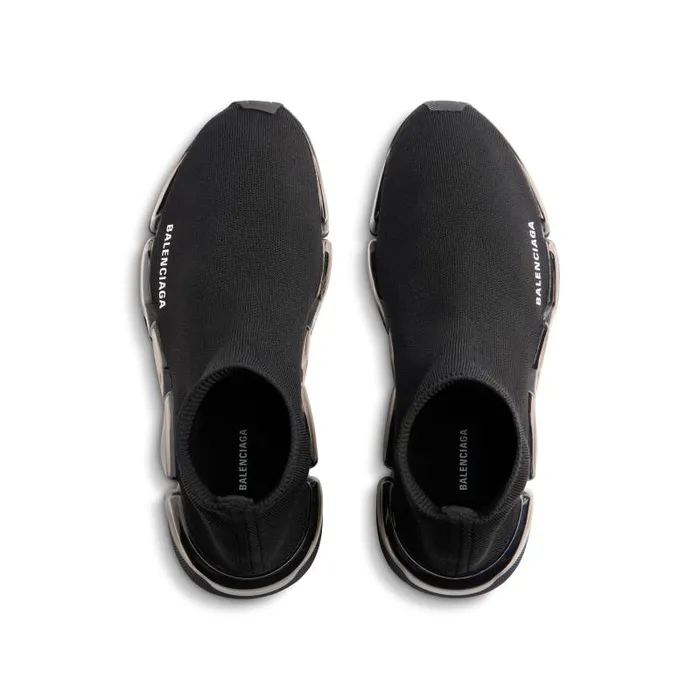 Balenciaga Sneakers Women Women039s Speed 20 Full Clear Sole Recycled Knit Sneaker In Black Black Balenciaga Sneakers Women Women039s Speed 20 Full Clear Sole Recycled Knit Sneaker In Black Black