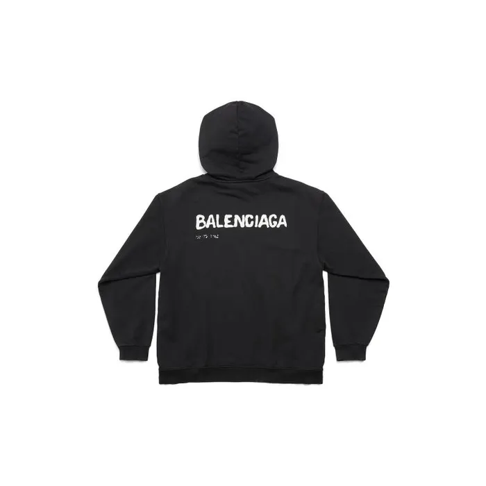 Balenciaga Sweatshirts and Hoodies Men Men039s Handdrawn Balenciaga Hoodie Medium Fit In Black Black Balenciaga Sweatshirts and Hoodies Men Men039s Handdrawn Balenciaga Hoodie Medium Fit In Black Black