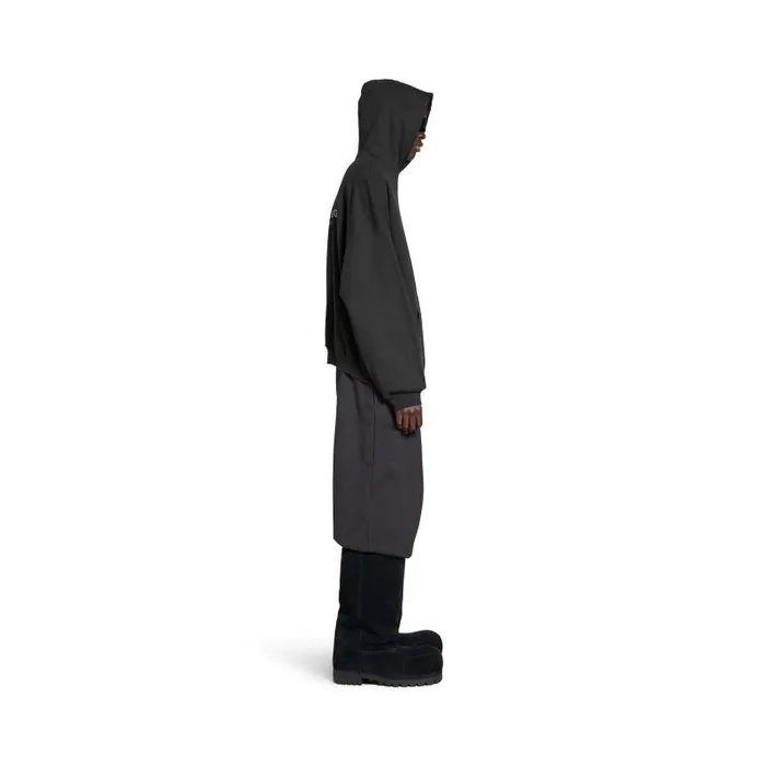 Balenciaga Sweatshirts and Hoodies WomenMen Activewear Hoodie Oversized In Black Black Balenciaga Sweatshirts and Hoodies WomenMen Activewear Hoodie Oversized In Black Black
