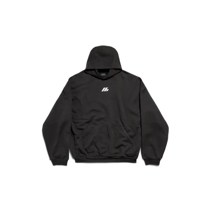 Balenciaga Sweatshirts and Hoodies WomenMen Activewear Hoodie Oversized In Black Black Balenciaga Sweatshirts and Hoodies WomenMen Activewear Hoodie Oversized In Black Black