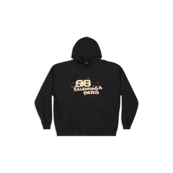 Balenciaga Sweatshirts and Hoodies WomenMen Handdrawn Bb Icon Hoodie Large Fit In Black Black Balenciaga Sweatshirts and Hoodies WomenMen Handdrawn Bb Icon Hoodie Large Fit In Black Black