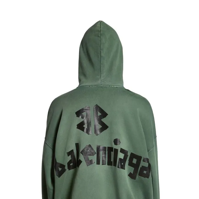 Balenciaga Sweatshirts and Hoodies WomenMen New Tape Type Ripped Pocket Hoodie Large Fit In Dark Green Dark Green Balenciaga Sweatshirts and Hoodies WomenMen New Tape Type Ripped Pocket Hoodie Large Fit In Dark Green Dark Green